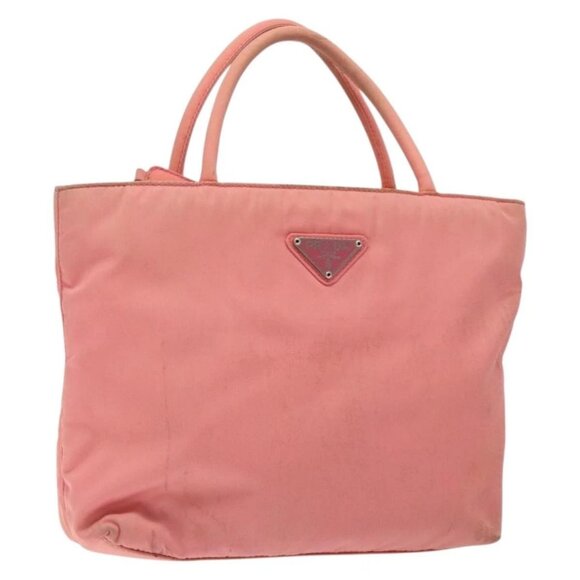 PRADA Hand Bag Nylon Pink Auth gh489 - Picture 1 of 16
